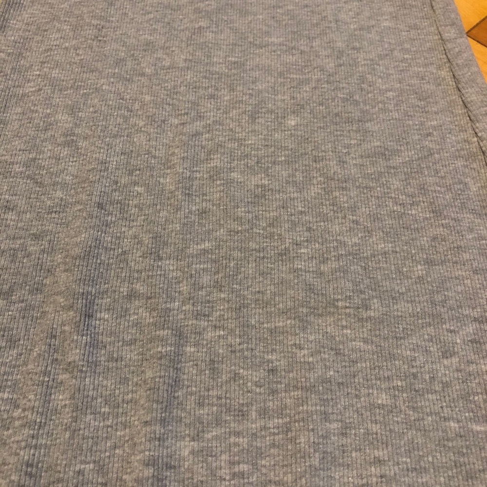 Gray Ribbed Fitted Dress - Picture 3 of 4